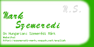 mark szemeredi business card