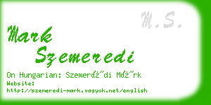 mark szemeredi business card